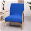 Highdi Copripoltrone 1 posto Elasticizzati in Spandex Tinta Unita, Adatto per Poltrona con Braccioli in Legno, Coprisedia Lavabile per Soggiorno, Camera da Letto, Ufficio (Blu)