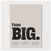 GLWDMH 1 pezzo 20 x 30 cm Think Big Motivational Quote Dipinto su tela, poster artistico da parete e stampe da parete per soggiorno, camera da letto, sala da pranzo, ufficio (senza cornice)