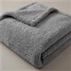 fashion home Pagano Plaid Caldo in Pelliccia Morbida Tinta Unita 150x220 cm, Grigio | Formato versatile per avvolgersi sul divano, decorare una poltrona o aggiungere comfort al letto singolo.