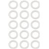 Sisinkal Confezione di anelli per uncinetto fai da te, accessori per artigianato, anelli in plastica bianca per borse, sedili auto, decorazione per borse, da 12,7 mm a 50 mm (22,2 mm)