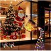 Generico Luci Solari Natalizie per Bollitore, Luci Decorative per Prato da Giardino, Luci Solari Natalizie per Bollitore con Babbo Natale, Annaffiatoio Decorativo da Appendere Impermeabile(Colored#)