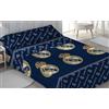 JYC CREATIVE Set Biancheria da Letto Real Madrid 3 Pezzi - Set con Sacco Copripiumino, Lenzuolo sotto con Angoli e Federa per Letto Singolo da 90 cm, Tifosi Blancos, Modello 2