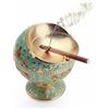 Coocnh Portacenere Design con Coperchio Antivento - Globo Terracqueo Decorativo in Lega di Zinco Stile Retrò, Ceneriera Elegante per Interni con Base Stabile (11.5cm x 9.8cm)