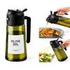 FLORYGRANCE Spruzzino Olio in Vetro Luce Blocco Scuro Verde per Friggitrice Aria 2 in 1, 470 ml Dosatore d'Oliva Bottiglia e Oliera Spray da Cucina, Nebulizzatore per Alimenti
