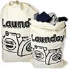 HanCheng Set di 2 sacchi per la biancheria da viaggio - 50 x 70cm, cesto portabiancheria grande, Laundry Bag, borsa pieghevole in tessuto con coulisse, sacchetto per biancheria sporca per dormitori e viaggi
