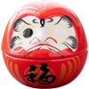 KESOTO Piccola Bambola Daruma in Ceramica, Statuetta Giapponese in Miniatura, buona Fortuna, Auguri, Scultura Artistica, Decorazione Dharma per Bar e caffè, Rosso