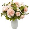 KASESSS 2 Pezzi Fiori Finti per Decorazioni, Rosa Fiori Finti da Esterno | Piante Finte Decorative in Seta, Fiori Artificiali Realistici Bouquet per Feste di Nozze Centrotavola Decorazione per la Casa