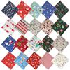 Fairblo 20 Pezzi Tessuto di Cotone Natale Tessuti Natalizi Patchwork Tessuto Stampato Tessuto a Tema Natalizio Cotone per Cucito Natalizio Fai Da Te(25 x 25cm)