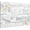 Runa Art Tabella cuore decorazione murale in legno - 60 x 40 cm XXL Stampa su Tela Salotto Appartamento - pronta per essere appesa - 020615a