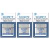 Schmetz - Aghi universali per macchina da cucire, confezione da 30 pezzi, 30 aghi, 70/10, 80/12, 90/14, 100/16