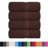 vidaXL Asciugamani Ospiti FROGN 4 pz Marrone 30x50 cm 360 g/m² 100% Cotone, Asciugamano, Asciugamano per Il Viso, Set di Asciugamani da Bagno, Telo da Bagno