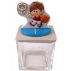 DLM Bomboniere DLM-A1884 Bomboniere 12 Scatoline portagioie cm 10x5x5 in vetro con coperchio in legno e statuine Tema Basket
