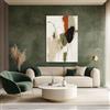 DFZEWKI Astratto verde oliva beige terracotta nero dipinto stampa su tela arte murale opera d'arte moderna ufficio soggiorno arredamento (70x100 cm (28x39 pollici)/senza cornice)