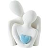 Generic Mini statua di coppia che abbraccia, in ceramica, statuetta di coppia, decorazione artistica astratta con persone che amano scultura per la decorazione della casa e del soggiorno (stile 9)