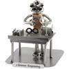 Steelman24 I Omini di Viti Ottico con Piastra di Incisione Personale I Idee Regalo Originale I Soprammobili in Metallo I Modellino
