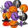 YiYa 12 Pcs Pezzi Decorazioni di lanterne di carta di Halloween Jack-O-Lanterna Halloween Ragno Pipistrello Zucca Fantasma per Decorazione di Festa di Halloween Interno e Esterno