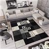 TAPISO Qmega Tappeto Soggiorno Pelo Corto Design Moderno Motivo Astratto Geometrico Quadrati tonalità Nero Salotto Sala Camera Cameretta Ufficio Oeko-Tex 250 x 350 cm