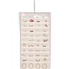 QIUPFGUT Organizer per Gioielli,Organizzatore di Gioielli da Appendere,Storage Doppia Faccia per Gioielli,Hanging Jewelry Organizer per Armadio,Doppia Faccia Porta Gioielli da Appendere con 48 Tasche(bianco)