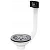GRANITAN Filtro per Lavello Cucina Foro 115mm, Troppopieno Quadrato | Cestello Filtro, Tappo per Lavello Cucina, Dimensioni Standard