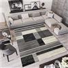 TAPISO Qmega Tappeto Soggiorno Pelo Corto Design Moderno Motivo Astratto Geometrico Quadrati tonalità Grigio Salotto Sala Camera Cameretta Ufficio Oeko-Tex 160 x 220 cm