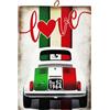 KUSTOM ART Quadro da Parete Serie Auto Epoca 500 Tricolore Love Stampa su Legno 25x18 cm.