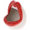 Healeved Portacenere in Materiale Ceramico Creativo Grande Bocca Rosso, Resistente al Fuoco e Inodore, per Ufficio e Casa come Oggetto Decorativo Unico