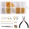 Lytonix 584 Pezzi Set di Gancini per Braccialetti, con Perline in Tubo A Crimpare | Anellini Aperti, Punte per Perline A Crimpare, Catena Di Prolunga, per La Realizzazione Di Bracciali, Portachiavi, Orecchini
