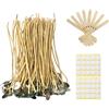 Phinicco Kit di 50 stoppini per candele in canapa da 15,2 cm, stoppini naturali da 2,5 mm, per realizzare candele fai da te in cera d'api e burro