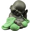 Healifty - Mini statuetta di Buddha in ceramica, per bambini e animali domestici, in miniatura di Buddha statua Zen da giardino