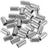 Beavorty Metallo Terminali in Argento Pezzi 30 Corda per per Bracciali Fai | Tappi Finali per Cordoncini, Design Semplice ed Elegante, Facili da Usare, Adatti a Progetti Creativi Portatili