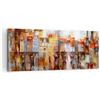 ARTTOR Quadro su Tela 120x50 cm Stampe da Parete Astratto Architettura 3476 | Città Caseggiato popolare Casa Quadro Decorativo 1 pezzo Soggiorno Arte da Parete Decorazione da Parete ARTTOR