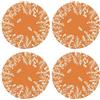 YUSHWENPTY Set di 4 Tovagliette Autunno Foglie d'Acero Rotonde Arancioni 36cm Tovaglietta Lino Lavabili Decorazioni Autunnali da Tavolo per Halloween Ringraziamento Vacanze Feste Casa Cucina Interni