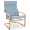 VINYLLA Fodera di ricambio per poltrona Ikea Poang (cuscino design 3, poliestere, ciano chiaro)