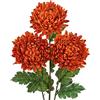 Arborus 3 rami artificiali con fiori artificiali, ramoscelli decorativi, crisantemo artificiale, arancio, rami artificiali, decorazione per composizione floreale, vaso per ufficio, matrimonio, camera
