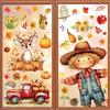 RICUHJIAJU Adesivi per Finestra Autunno, 9 Foglie Autoadesive Festa del Raccolto，B | Foglie di Acero Autoadesive, Decorazione per Ringraziamento Halloween Finestra Vetro Porta