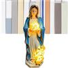 Generico Lampada Statua,Illuminazione Decorativa Con Figura Della Vergine Maria - Figure Vergine Maria Con Luce - Per Prato Sentiero Garage Patio Cortile Giardino Posteriore Portico