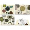 KASESSS Set Di 3 Tovagliette In Lino Con Motivi Floreali Geometrici 30x45cm Tovagliette Lavabili Resistenti Al Calore Moderne Astratti Tovaglietta, Sottopiatti Per Tavolo Da Pranzo E Cucina