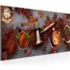 Runa Art Quadri Moderni Caffè turco 1 Pezzo L'immagine Tela Non Tessuta Soggiorno Corridoio Chicchi di caffè Grigio 044712a