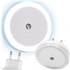 KRUMAD Luce notturna con sensore crepuscolare, luce notturna a LED, luce bianca calda, 3 modalità (on/auto/off), risparmio energetico, luce soffusa per camera da letto, scale, cameretta dei bambini