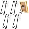 Cryptisg 4 pezzi Supporti Adesivi per Cornici Foto, 21 x 6,5cm | Portafoto da Tavolo Supporto per Foto in Metallo Supporto, Cavalletti Espositivi Stabili per Portafoto, per Cornici