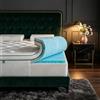Novilla Topper Gel 2 in 1 160 x 190 cm, memory foam | Superficie trapuntata soffice, fodera lavabile, base antiscivolo, fascia elastica avvolgente, utilizzo separabile
