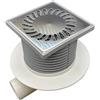 CHUDEJ Filtro e scarico antiodore quadrato 12,5 cm x 12,5 cm con trappola Nettuno in acciaio inox