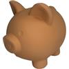 Generico Maialino Salvadanaio in Terracotta cm 24 Salvadanaio Grande Classico in Terracotta da Rompere Senza Tappo Rifinito a Mano Grezzo in Coccio Porcellino in Ceramica Tradizionale Porta Monete Banconote