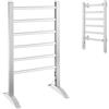 Prem-i-air FISHTEC Riscaldamento Portasciugamani Elettrico Murale per Bagno in Alluminio/Portasciugamani su Supporto - 6 Barre - 90 X 55 CM - Grigio