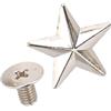 Beufee 50 Set Rivetti a Stella con Borchie a Stella da 14 Mm, Rivetti in Pelle in Lega di Zinco Borchie E Punte per Scarpe Borse Abbigliamento Artigianale in Pelle(d'Argento)