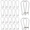CREATCABIN 1 Scatola 100 pz 2 Dimensioni Rene Orecchini Gancio Argento Placcato Filo Dell'Orecchio in Acciaio Inox Ipoallergenico Earwire Connettore Tono per La Creazione di Gioielli Uomo Donna Fai