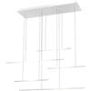 VR VETRINEINRETE Vetrineinrete® lampadario a sospensione 38 watt lampada a led design minimal 3 colorazione di luce soggiorno open space (Bianco)