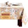 Maison d' Hermine Maison d'Hermine, Pretty Autumn - Tovaglia in 100% cotone, tovaglia decorativa lavabile, per festa della mamma, matrimonio, ristorante, primavera/estate, 160 x 220 cm
