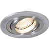 Qazqa rondoo - Faretto da incasso Moderno - 1 luce - Ø 93 mm - Acciaio - Design - Soggiorno I Camera da letto I Sala da Pranzo I Cucina