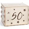 Namalu Urna di Compleanno Salvadanaio Hollow Decorazione Festiva Scatola Regalo Jackpot Classico in Legno per Lettere Buste Soldi(50)